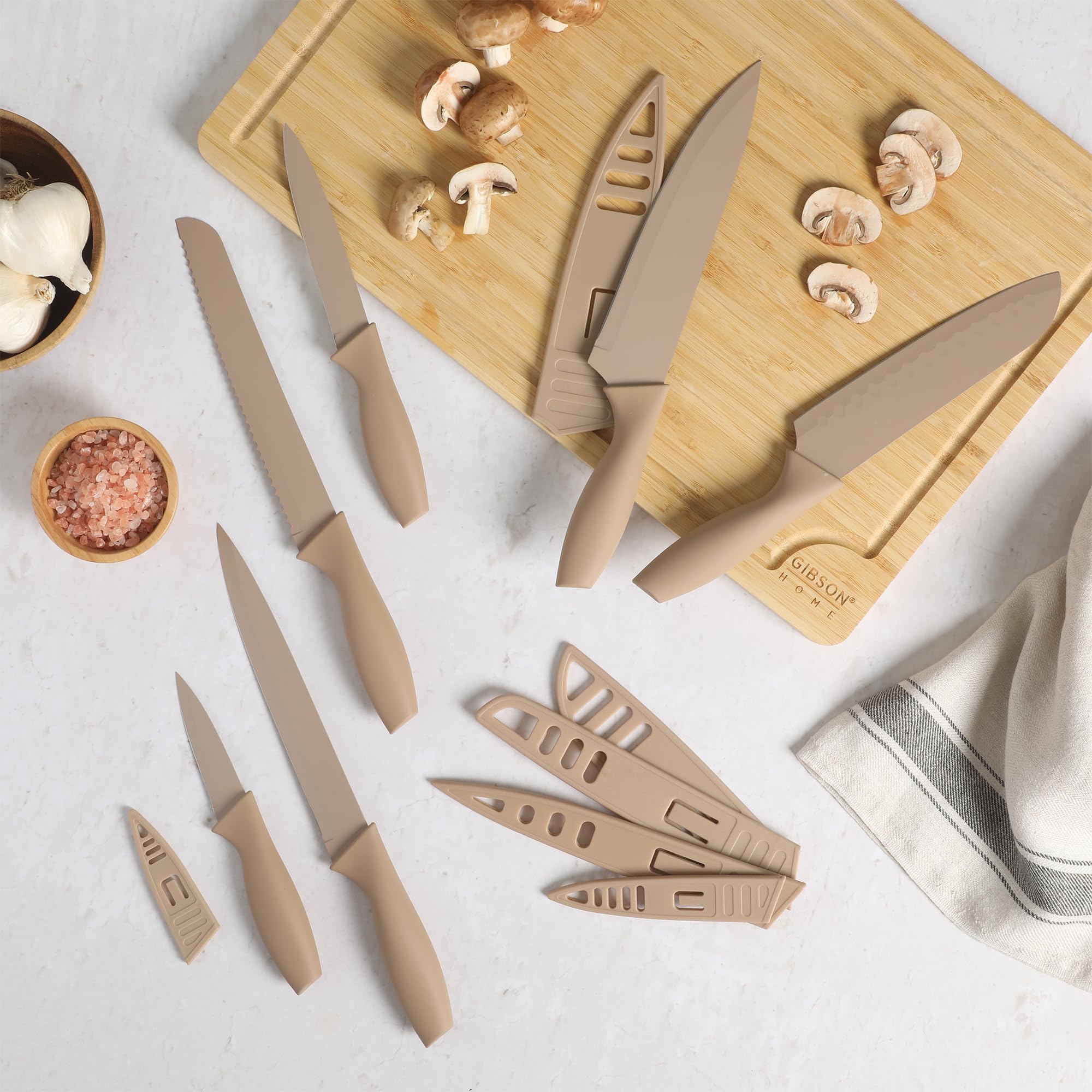 Amazon.com: Gibson Home Bostonville 12 Piece Kitchen Knives Set W